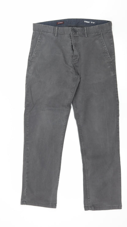 Jeff & Co Mens Grey   Trousers  Size 32 in L30 in
