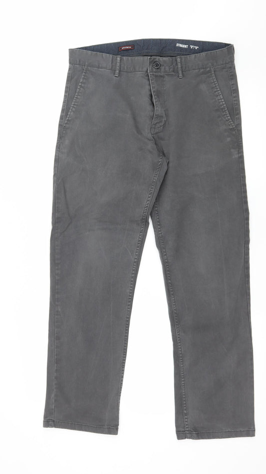 Jeff & Co Mens Grey   Trousers  Size 32 in L30 in