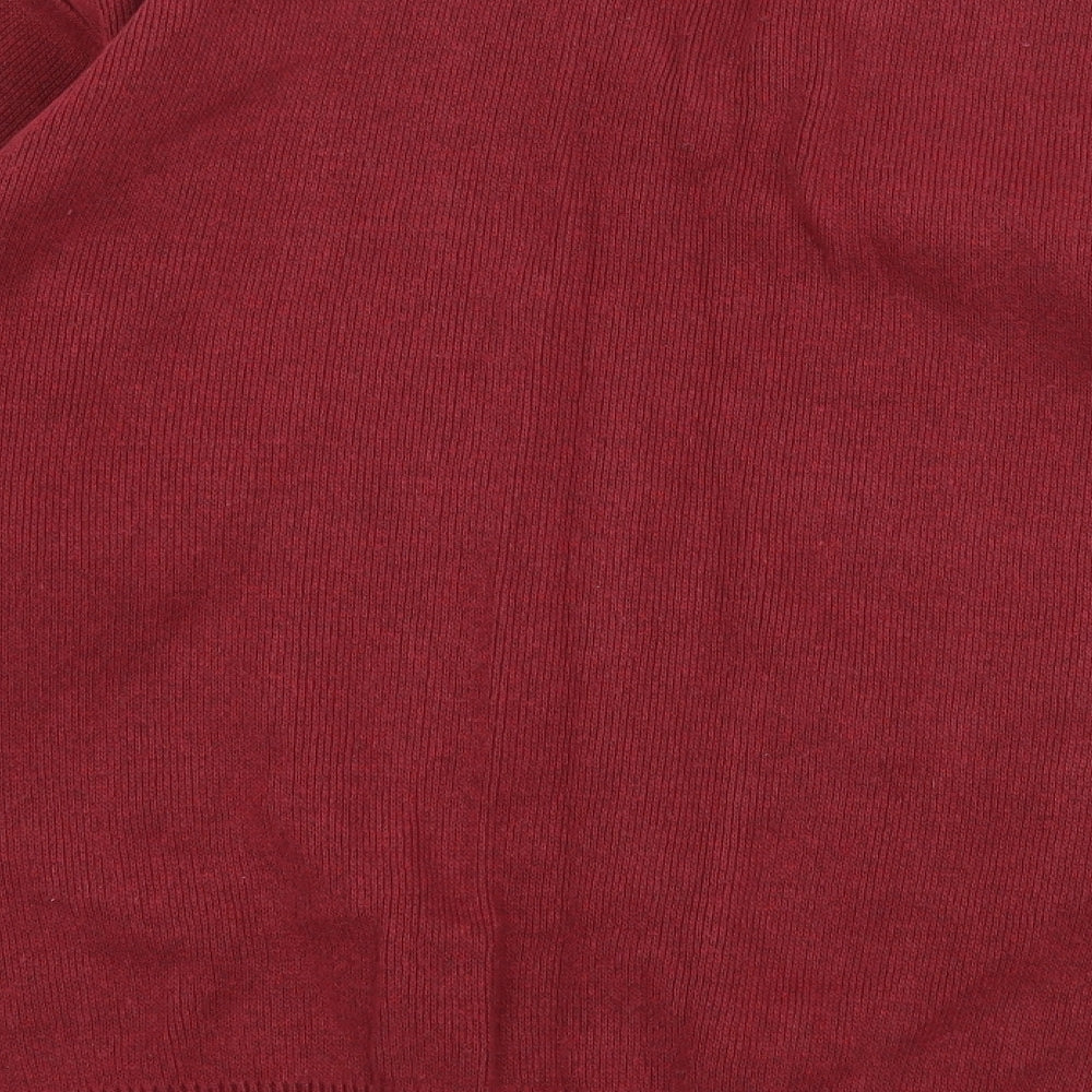 Carson Womens Red Striped Knit Pullover Jumper Size M