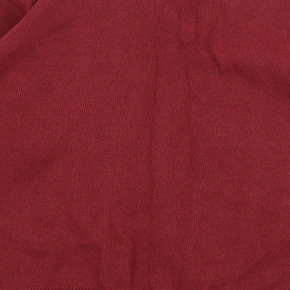 Carson Womens Red Striped Knit Pullover Jumper Size M