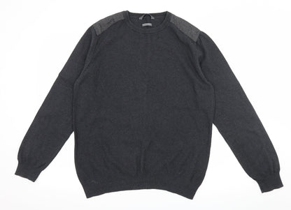 Cedar Wood State Mens Grey  Knit Pullover Jumper Size L