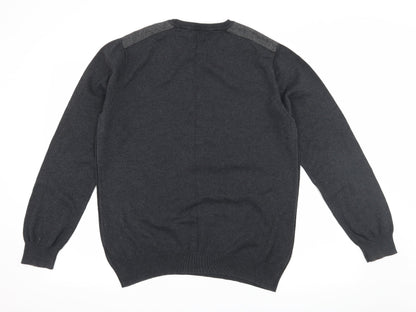 Cedar Wood State Mens Grey  Knit Pullover Jumper Size L