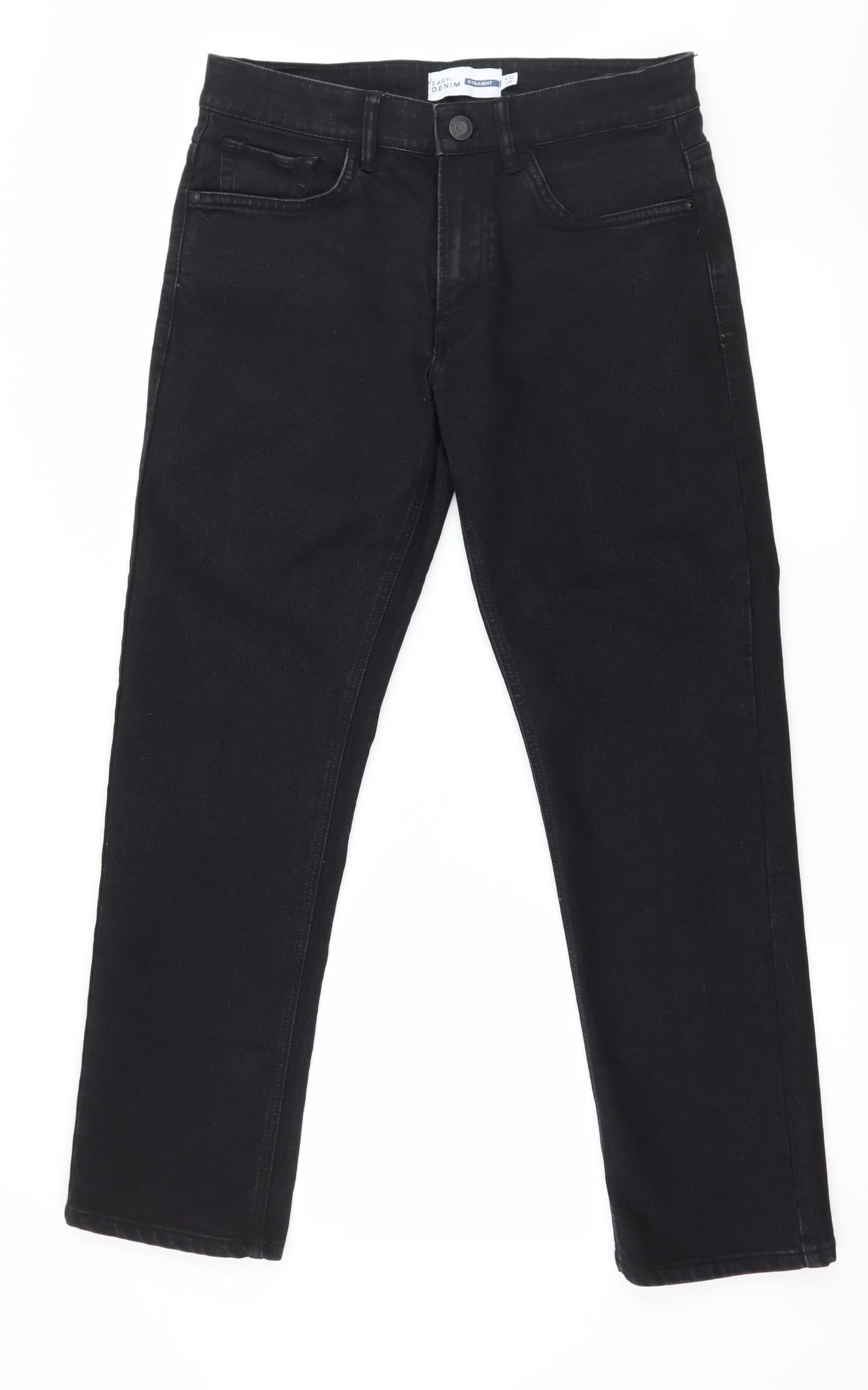 Easy Mens Black  Denim Skinny Jeans Size 32 in L30 in