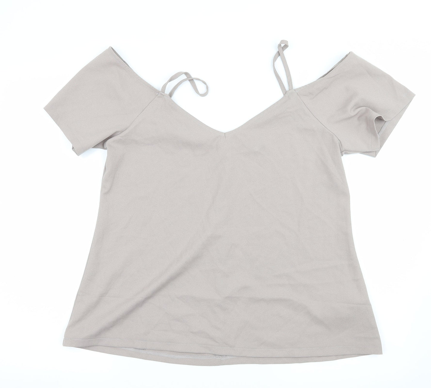 Boohoo Womens Grey   Basic Blouse Size 14