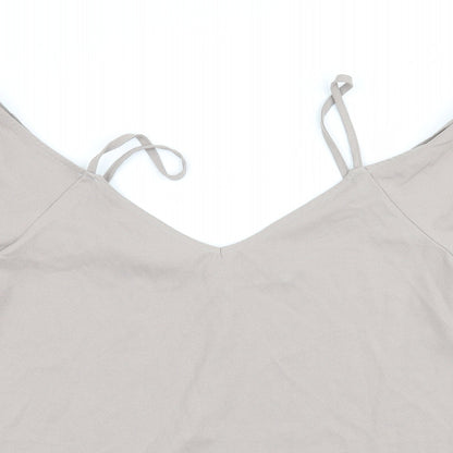 Boohoo Womens Grey   Basic Blouse Size 14