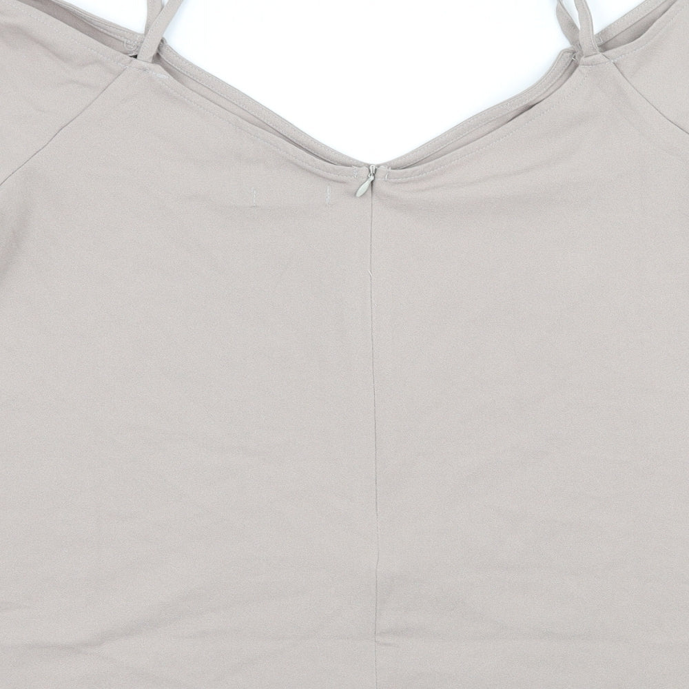 Boohoo Womens Grey   Basic Blouse Size 14