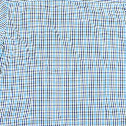 Mens UK Size L Burton Blue  Button-Up Short Sleeve Casual Shirt