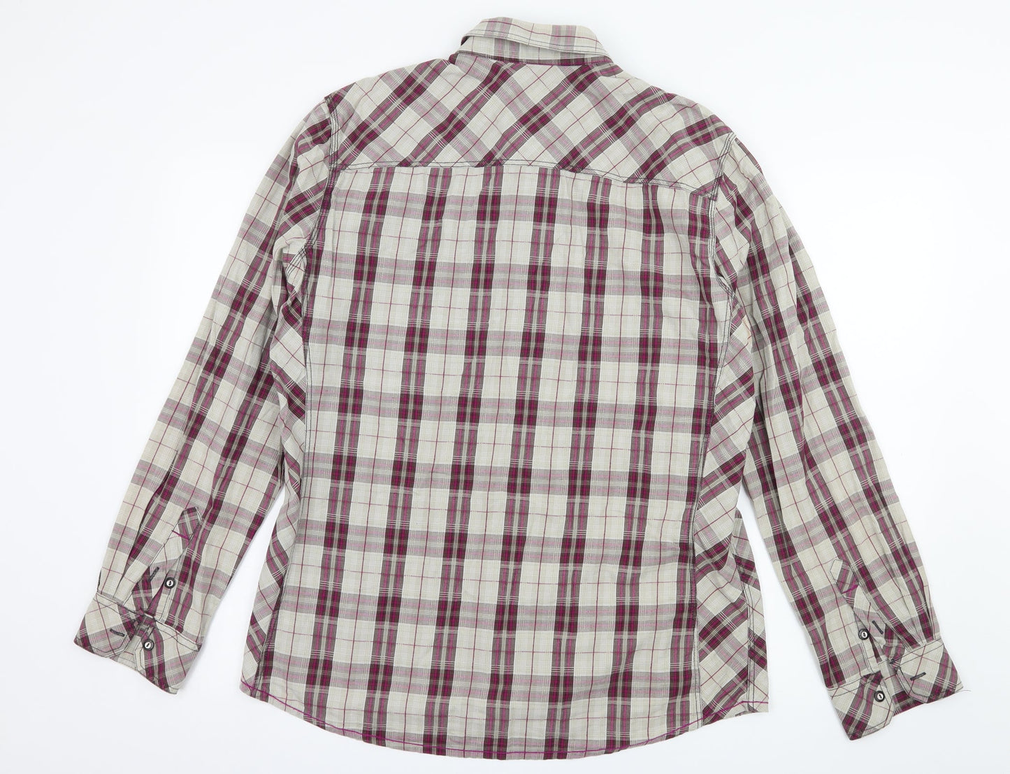 Mens UK Size L NEXT Grey  Button-Up Long Sleeve Casual Shirt