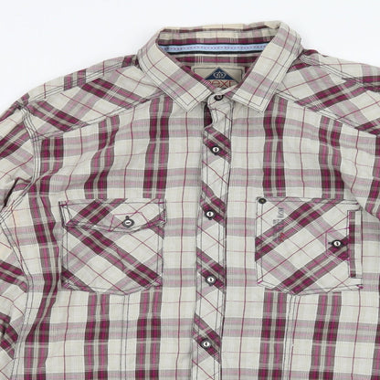 Mens UK Size L NEXT Grey  Button-Up Long Sleeve Casual Shirt