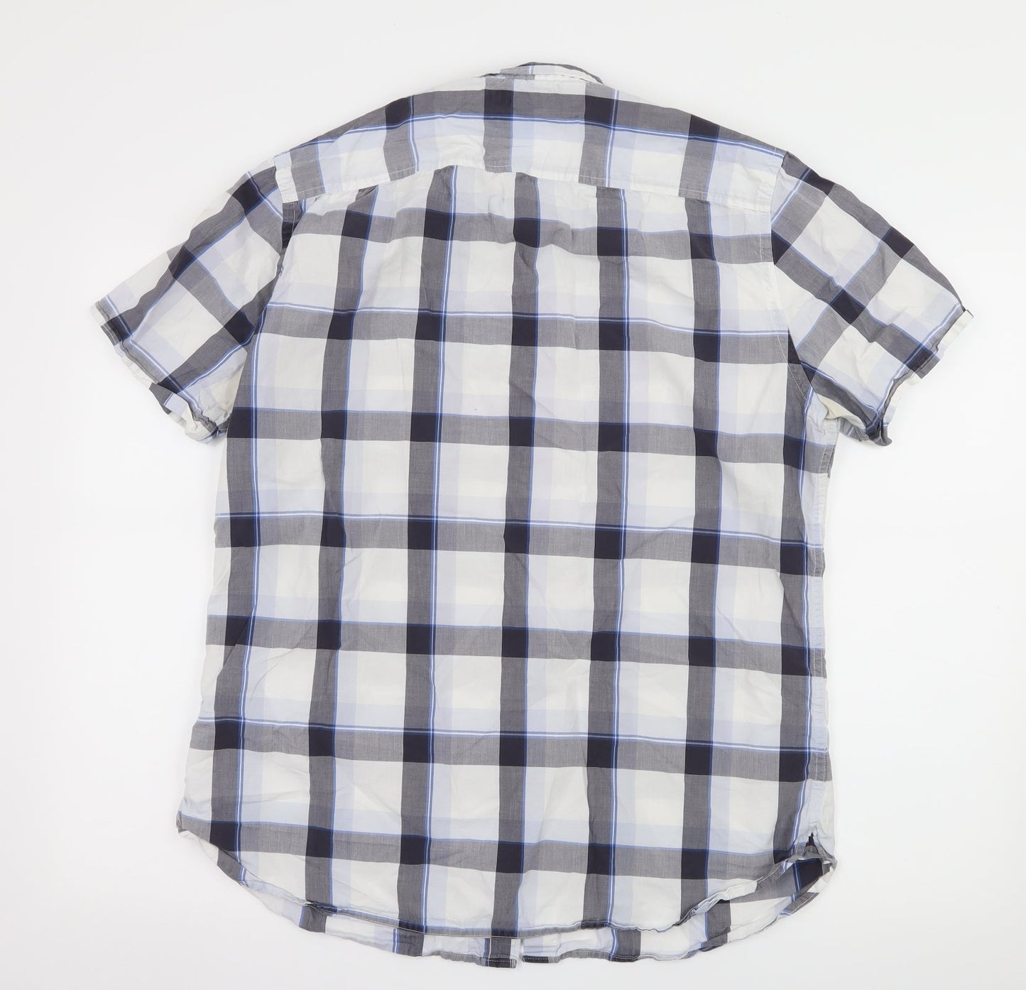 Wolsey Mens White Check   Button-Up Size L