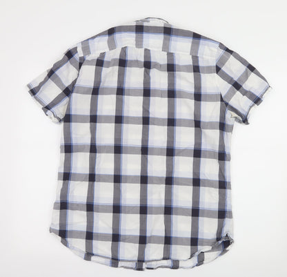 Wolsey Mens White Check   Button-Up Size L