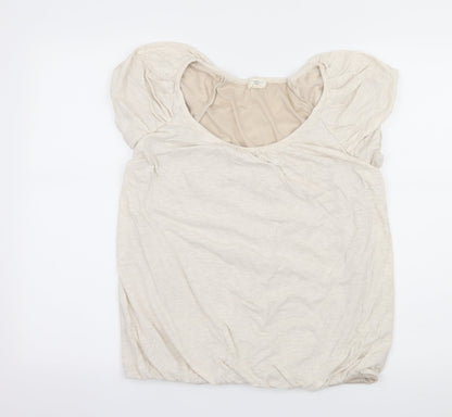 Womens UK Size 14 New Look Ivory Basic T-Shirt