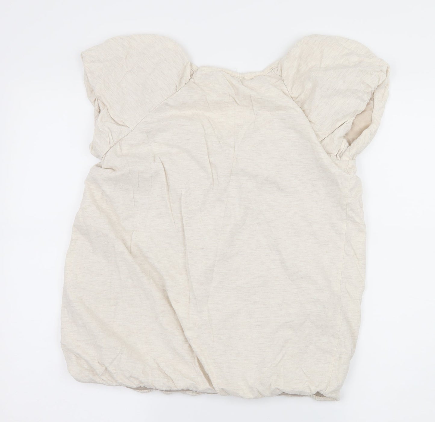 Womens UK Size 14 New Look Ivory Basic T-Shirt