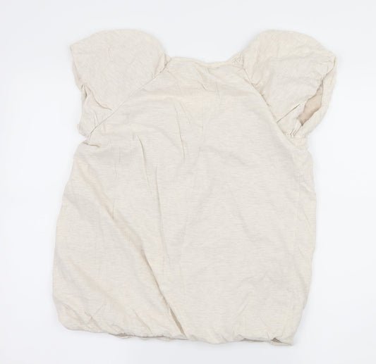 Womens UK Size 14 New Look Ivory Basic T-Shirt