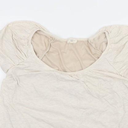 Womens UK Size 14 New Look Ivory Basic T-Shirt
