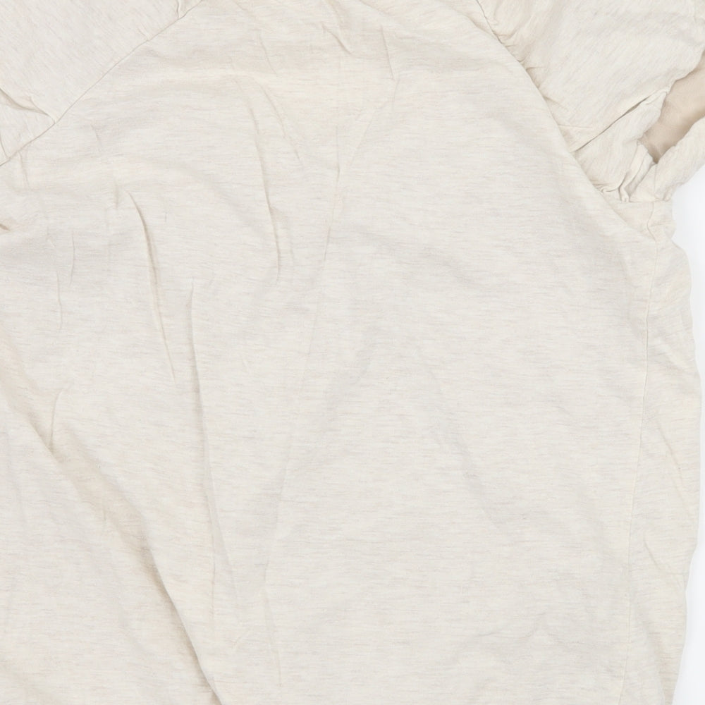 Womens UK Size 14 New Look Ivory Basic T-Shirt
