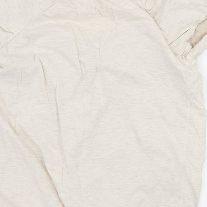 Womens UK Size 14 New Look Ivory Basic T-Shirt