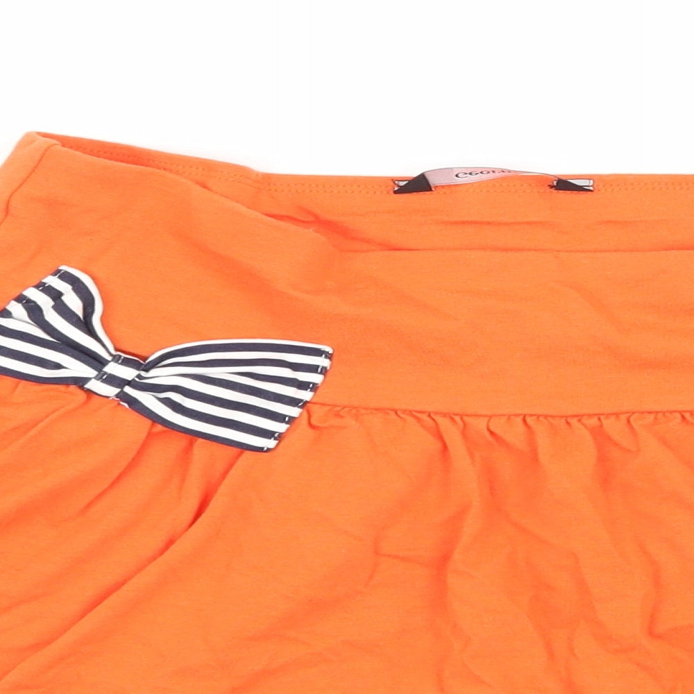 George Girls Orange  Jersey Flare Skirt Size 12-13 Years