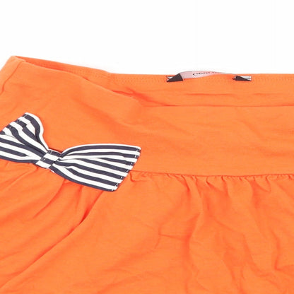 George Girls Orange  Jersey Flare Skirt Size 12-13 Years