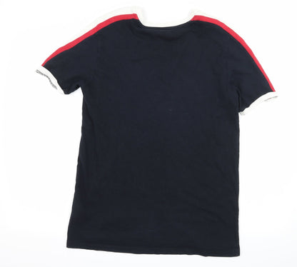 Urban Outfitters Mens Black Striped Jersey  T-Shirt Size M