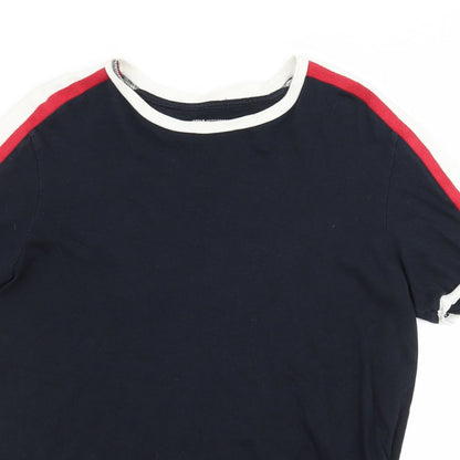 Urban Outfitters Mens Black Striped Jersey  T-Shirt Size M