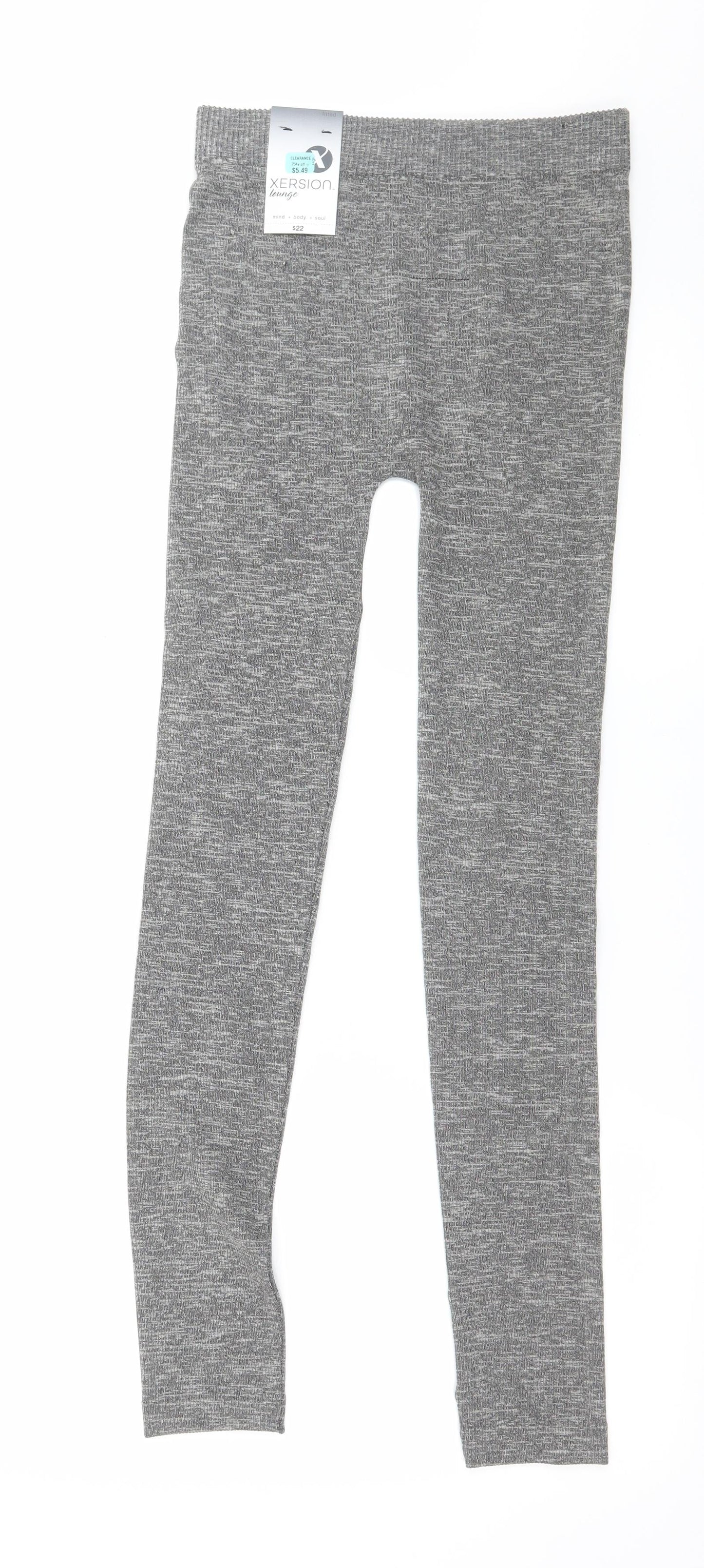 Xersion Womens Grey  Jersey Capri Leggings Size S L27 in