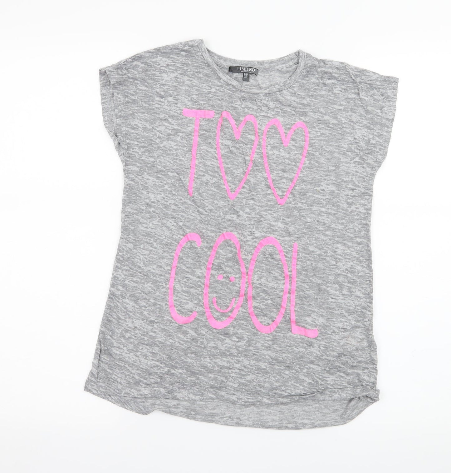 Marks and Spencer Girls Grey  Jersey Basic T-Shirt Size 11-12 Years  - Too cool