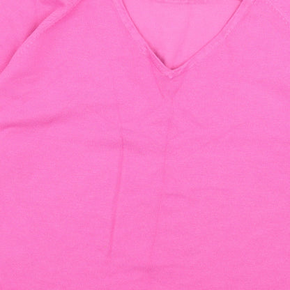 M&Co Womens Pink  Knit Pullover Jumper Size 18  - Open Back