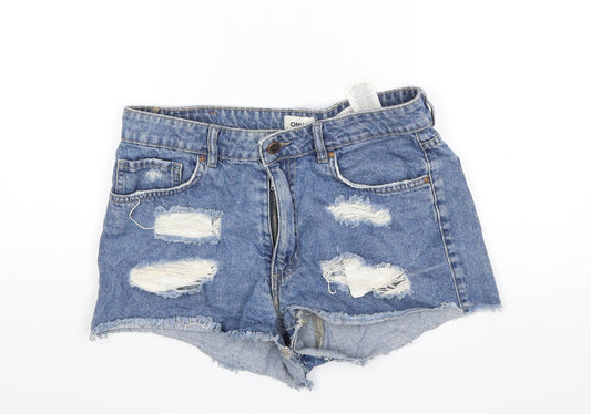Only Womens Blue  Denim Hot Pants Shorts Size 28 in