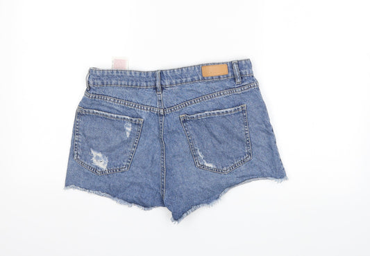 Only Womens Blue  Denim Hot Pants Shorts Size 28 in