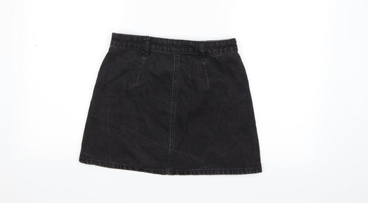 Miss Selfridge Womens Black  Denim Mini Skirt Size 8
