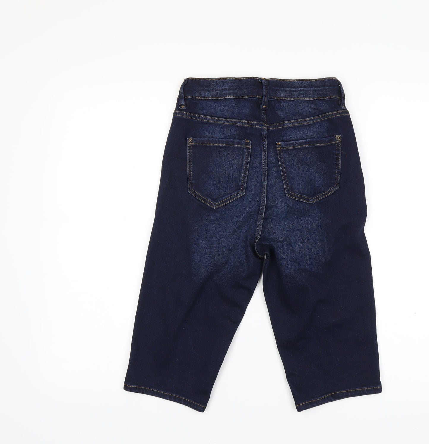 Marks and Spencer Womens Beige  Denim Cut-Off Shorts Size 6