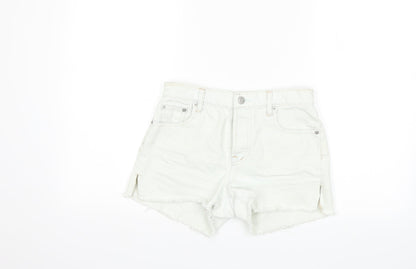 Gap Womens White  Denim Hot Pants Shorts Size 24 in