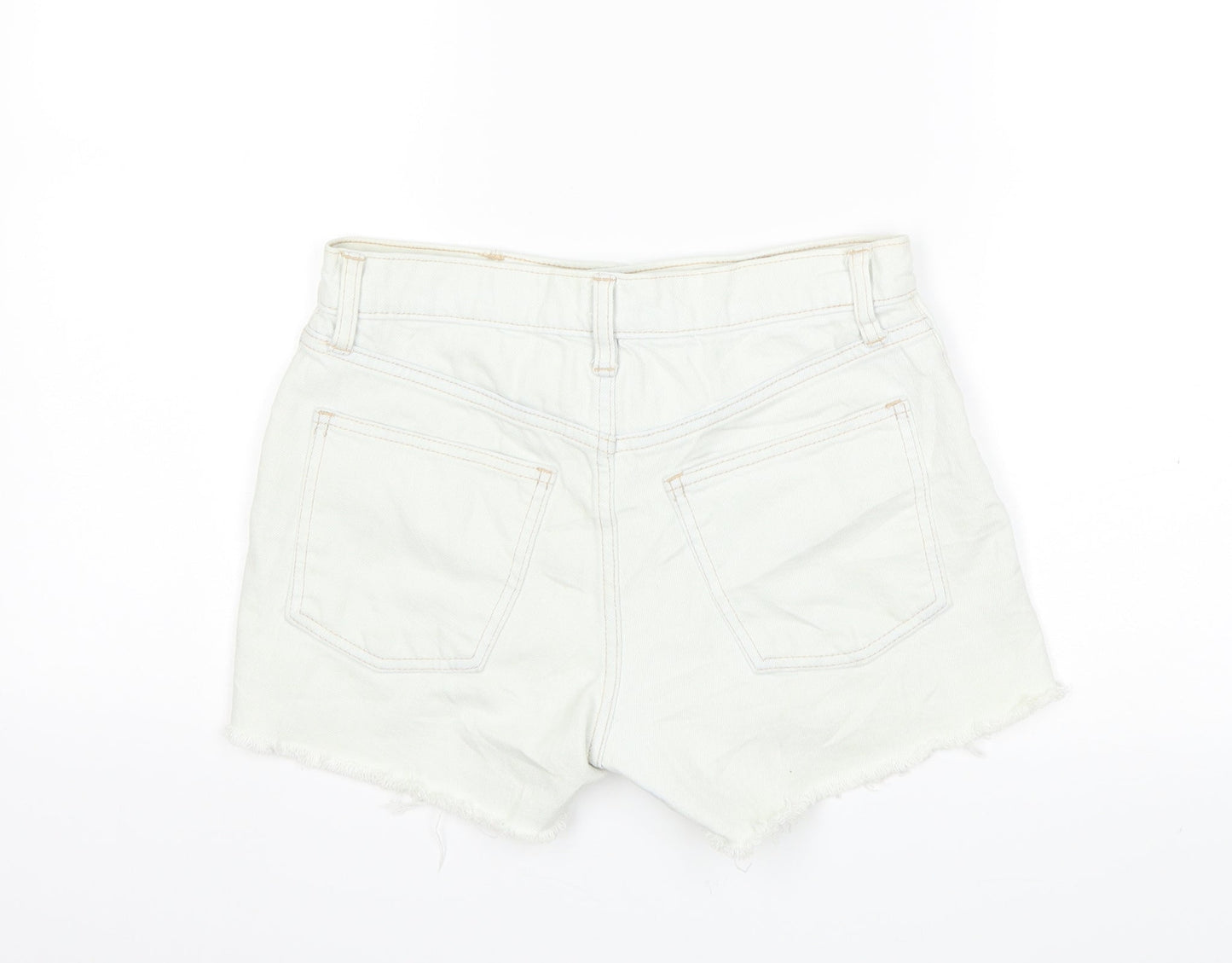 Gap Womens White  Denim Hot Pants Shorts Size 24 in
