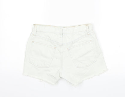 Gap Womens White  Denim Hot Pants Shorts Size 24 in