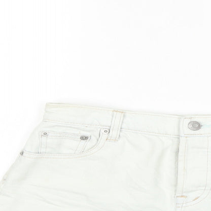 Gap Womens White  Denim Hot Pants Shorts Size 24 in