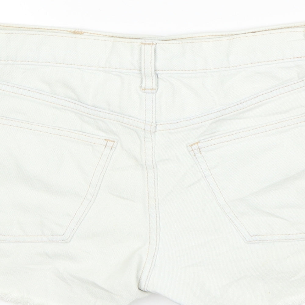 Gap Womens White  Denim Hot Pants Shorts Size 24 in