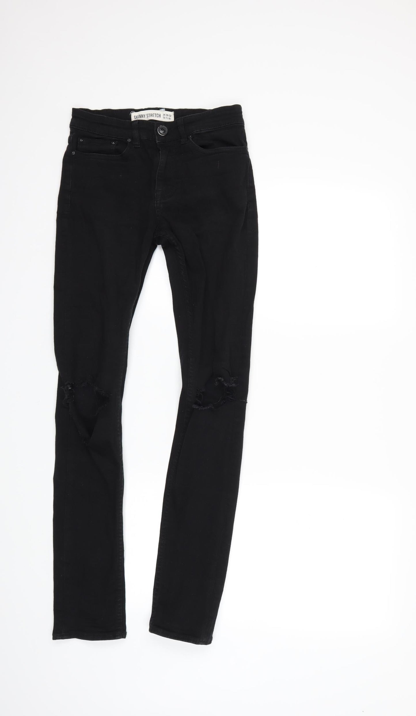 Dorothy Perkins Womens Black  Denim Skinny Jeans Size 28 in L32.5 in