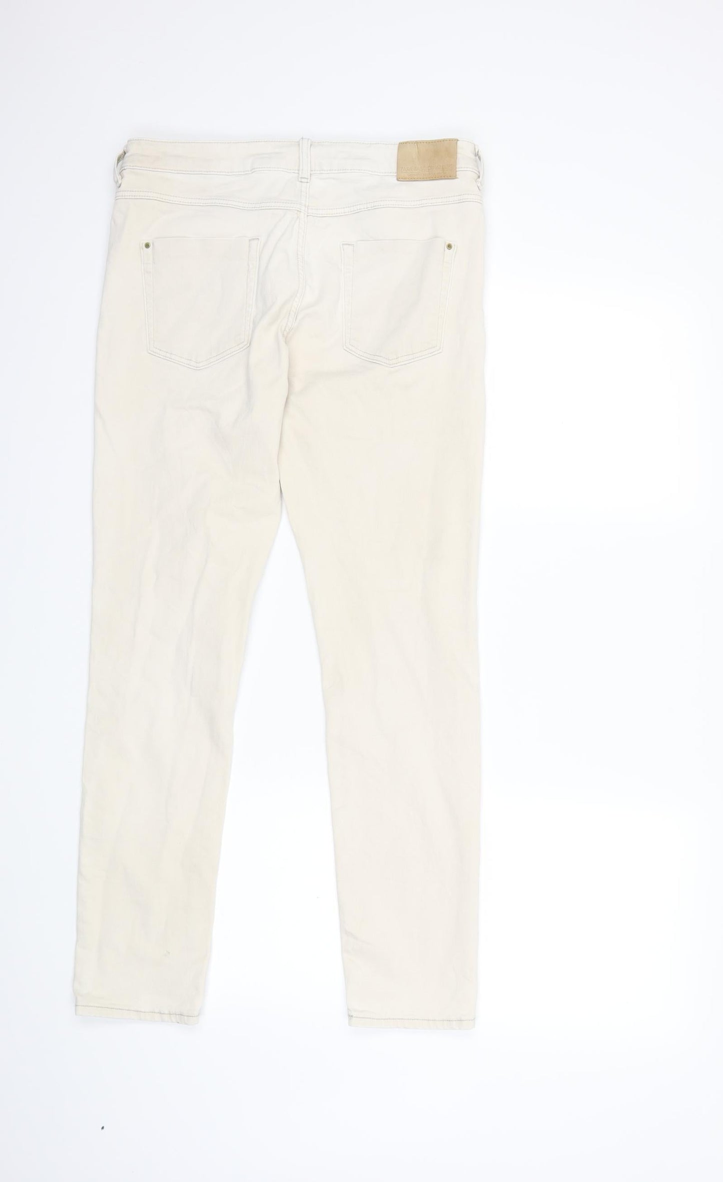 Zara Womens White  Denim Skinny Jeans Size 32 in L29 in