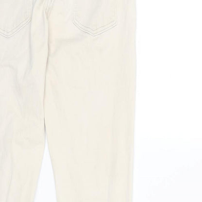 Zara Womens White  Denim Skinny Jeans Size 32 in L29 in