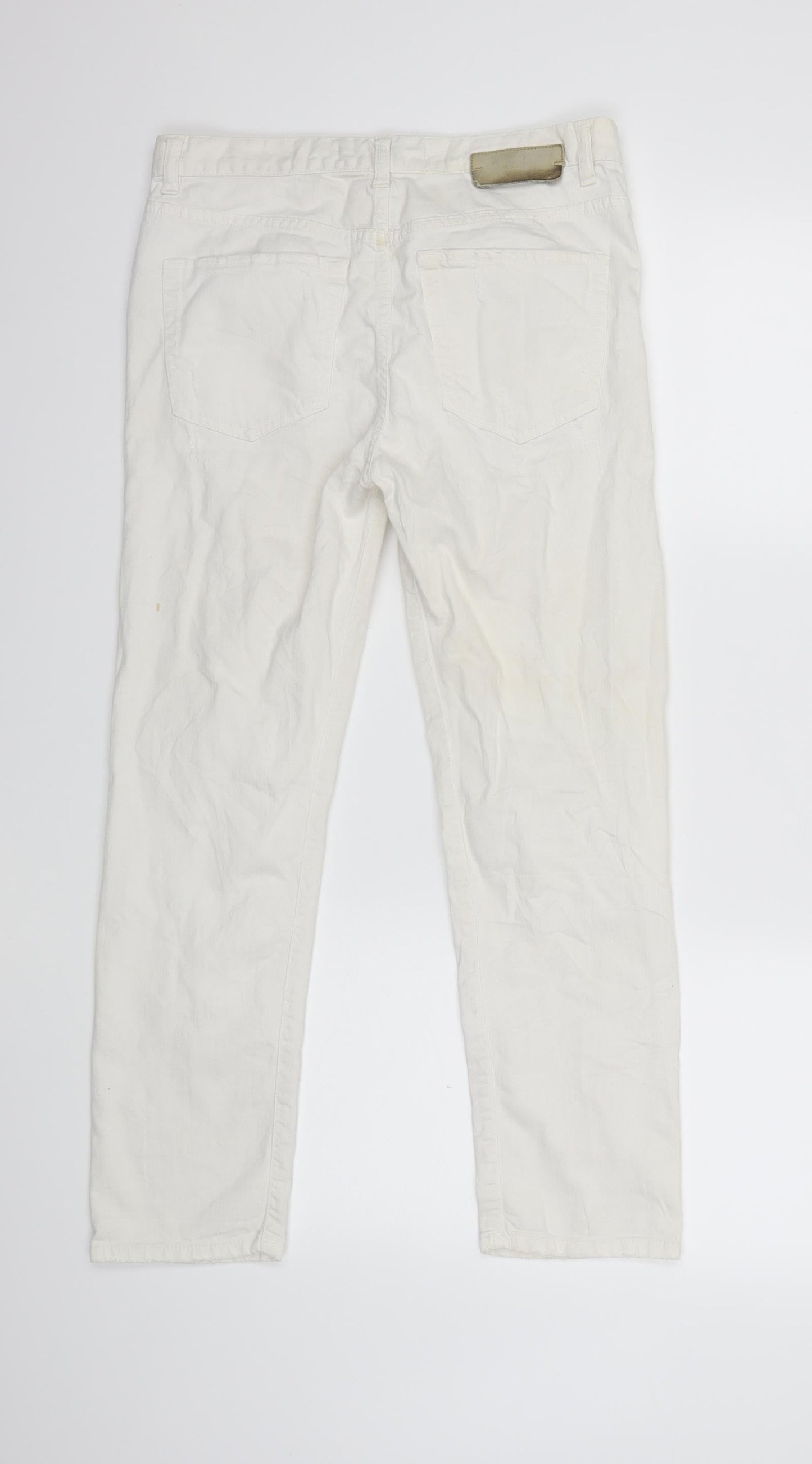 PINKO Womens White  Denim Cropped Jeans Size 25 in L25 in