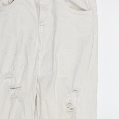 PINKO Womens White  Denim Cropped Jeans Size 25 in L25 in