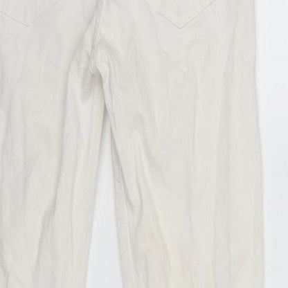 PINKO Womens White  Denim Cropped Jeans Size 25 in L25 in