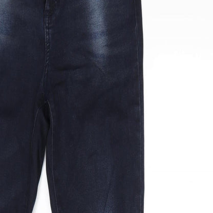 F&F Womens Blue  Denim Skinny Jeans Size 8 L27 in