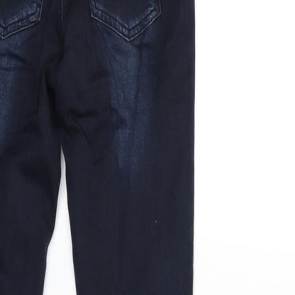 F&F Womens Blue  Denim Skinny Jeans Size 8 L27 in