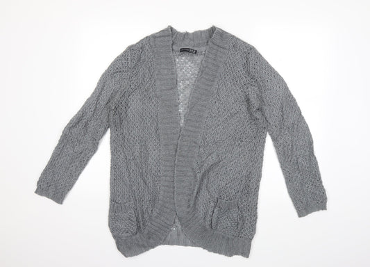 Atmosphere Womens Grey  Knit Cardigan Jumper Size 14