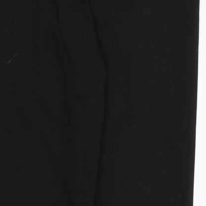 Womens UK Size 8 Papaya Regular Fit Dress Pants Black Trousers