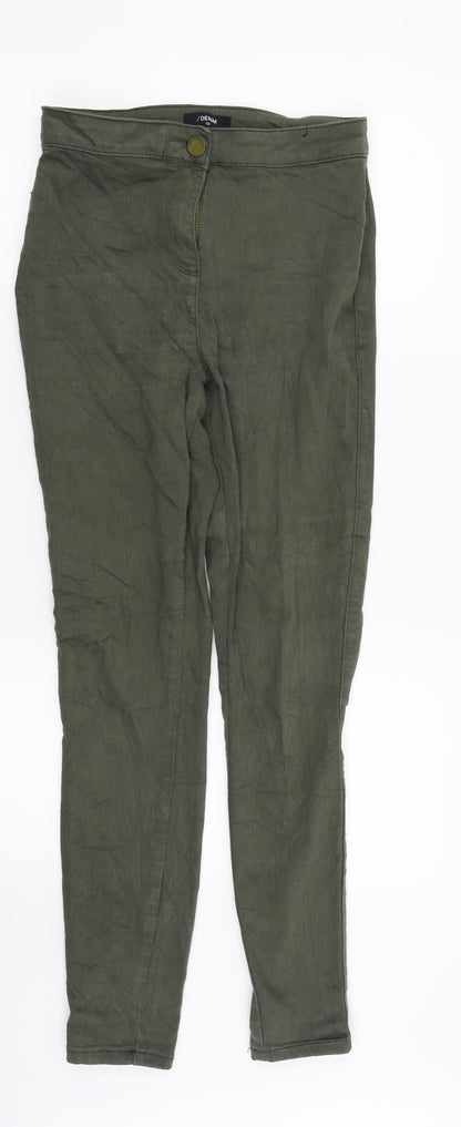 Matalan Womens Green  Denim Straight Jeans Size 10 L29 in