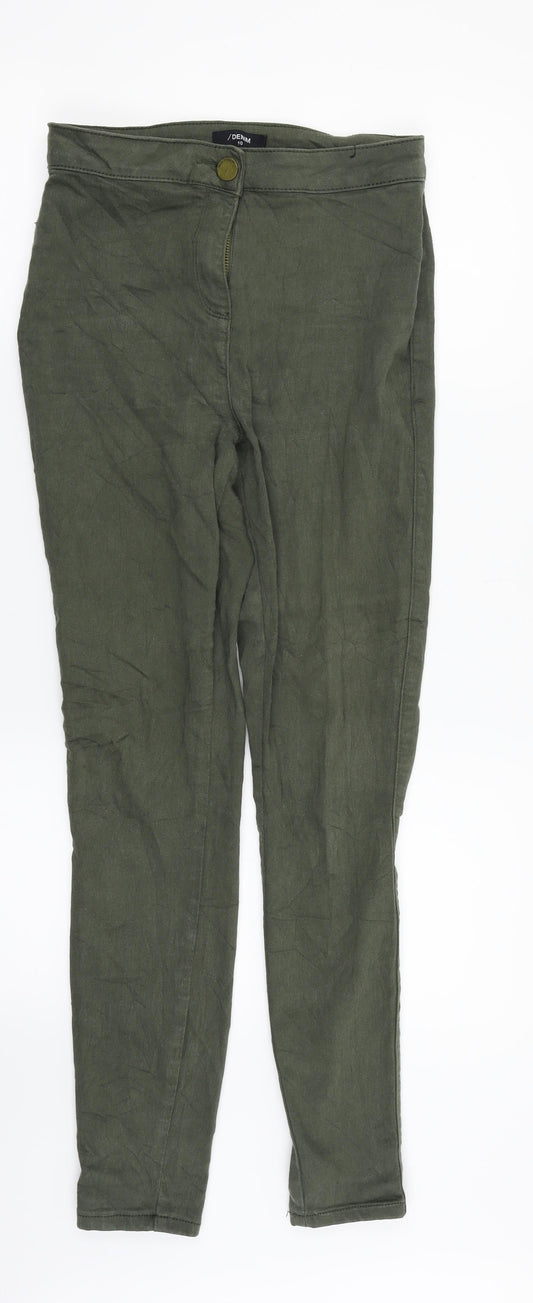 Matalan Womens Green  Denim Straight Jeans Size 10 L29 in
