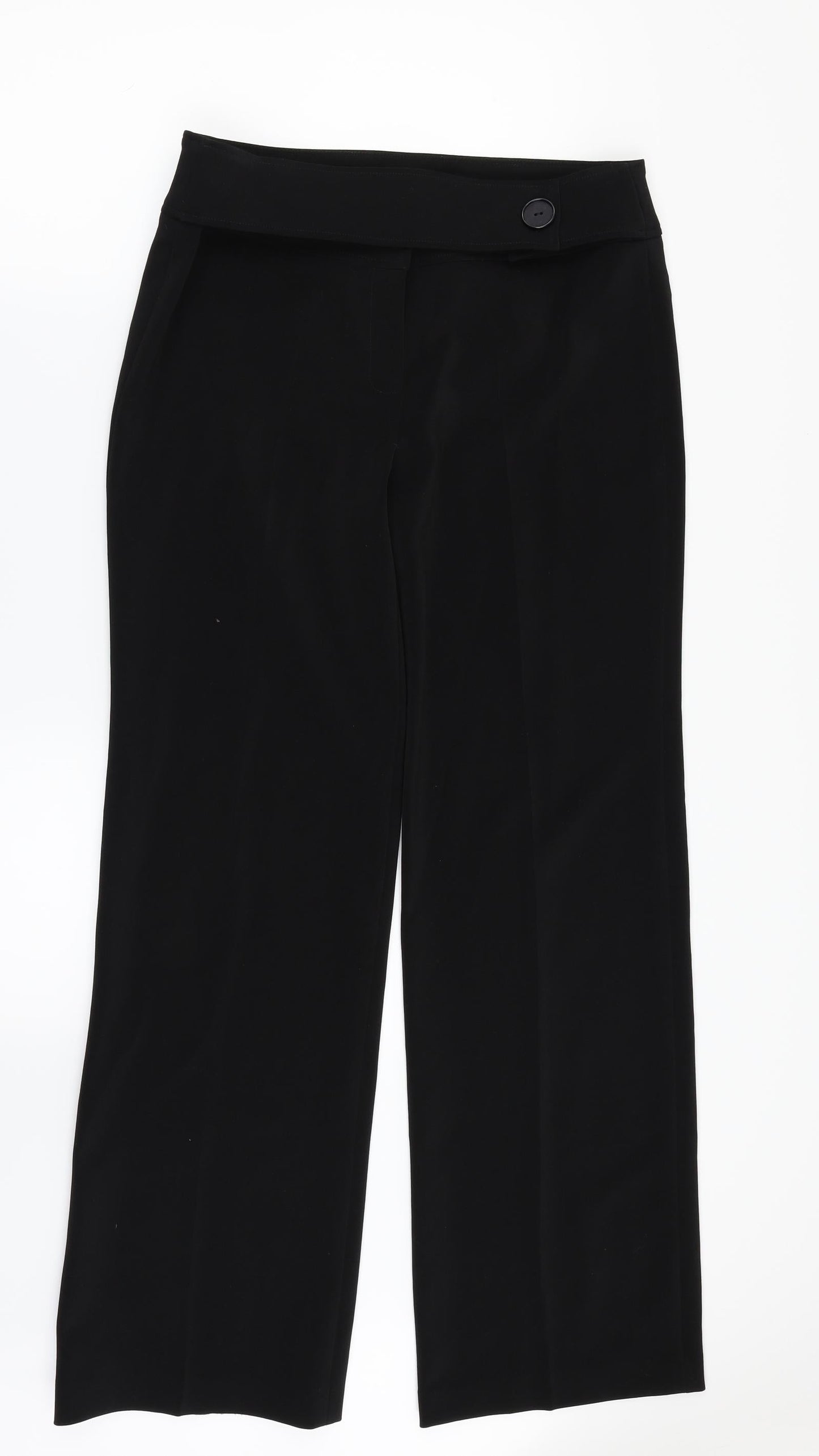 Womens UK Size 10 NEXT Regular Fit Dress Pants Black Trousers